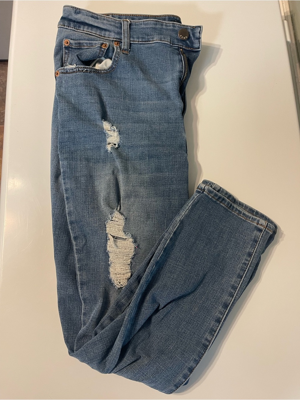 Woman’s Distressed Blue Jeans- Aeropostale